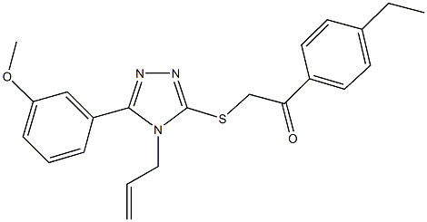 2-{[4-allyl-5-(3-methoxyphenyl)-4H-1,2,4-triazol-3-yl]sulfanyl}-1-(4-ethylphenyl)ethanone Struktur