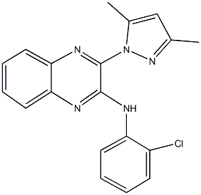 N-(2-chlorophenyl)-N-[3-(3,5-dimethyl-1H-pyrazol-1-yl)-2-quinoxalinyl]amine Struktur