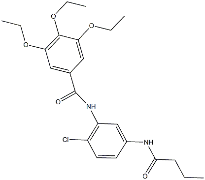 N-[5-(butyrylamino)-2-chlorophenyl]-3,4,5-triethoxybenzamide Struktur