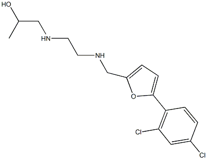 1-{[2-({[5-(2,4-dichlorophenyl)-2-furyl]methyl}amino)ethyl]amino}-2-propanol Struktur