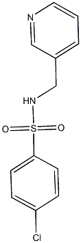 4-chloro-N-(3-pyridinylmethyl)benzenesulfonamide Struktur