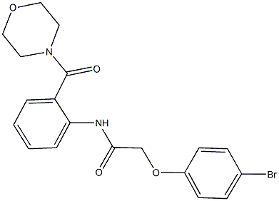 2-(4-bromophenoxy)-N-[2-(4-morpholinylcarbonyl)phenyl]acetamide Struktur