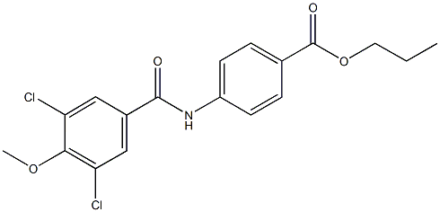 propyl 4-[(3,5-dichloro-4-methoxybenzoyl)amino]benzoate Struktur