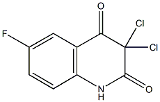 3,3-dichloro-6-fluoro-2,4(1H,3H)-quinolinedione Struktur