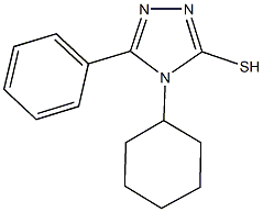 4-cyclohexyl-5-phenyl-4H-1,2,4-triazol-3-yl hydrosulfide Struktur