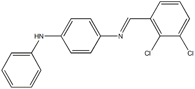 N-(4-anilinophenyl)-N-(2,3-dichlorobenzylidene)amine Struktur