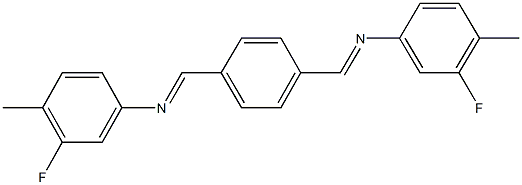 N-(3-fluoro-4-methylphenyl)-N-(4-{[(3-fluoro-4-methylphenyl)imino]methyl}benzylidene)amine Struktur