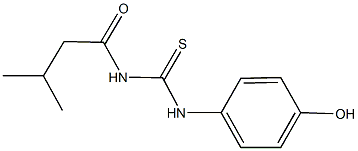 N-(4-hydroxyphenyl)-N'-(3-methylbutanoyl)thiourea Struktur