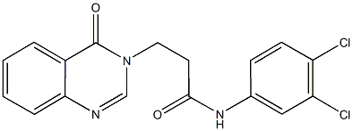 N-(3,4-dichlorophenyl)-3-(4-oxo-3(4H)-quinazolinyl)propanamide Struktur