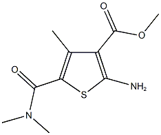 methyl 2-amino-5-[(dimethylamino)carbonyl]-4-methyl-3-thiophenecarboxylate Struktur