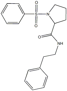 N-(2-phenylethyl)-1-(phenylsulfonyl)-2-pyrrolidinecarboxamide Struktur