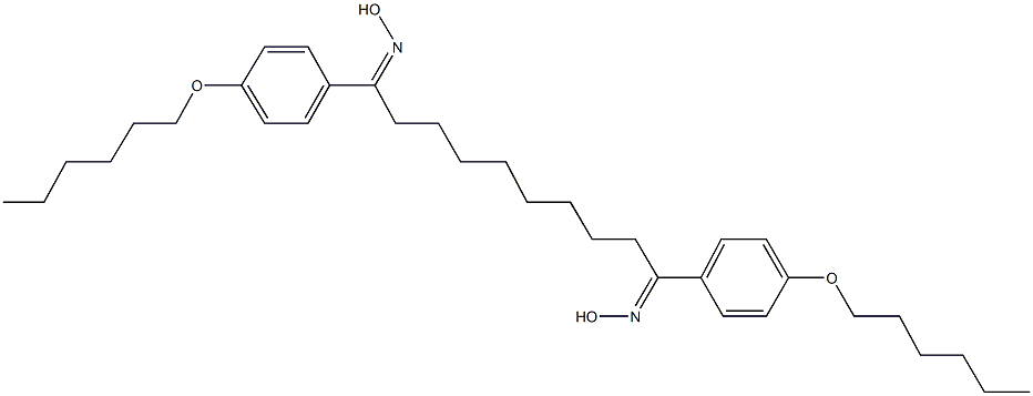 1,10-bis[4-(hexyloxy)phenyl]-1,10-decanedione dioxime Struktur