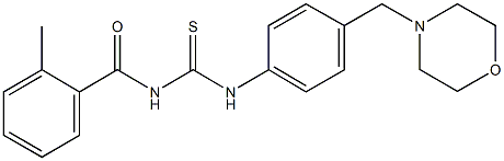 N-(2-methylbenzoyl)-N'-[4-(4-morpholinylmethyl)phenyl]thiourea Struktur