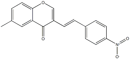 3-(2-{4-nitrophenyl}vinyl)-6-methyl-4H-chromen-4-one Struktur