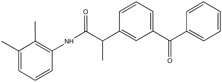 2-(3-benzoylphenyl)-N-(2,3-dimethylphenyl)propanamide Struktur