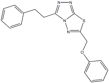 phenyl [3-(2-phenylethyl)[1,2,4]triazolo[3,4-b][1,3,4]thiadiazol-6-yl]methyl ether Struktur