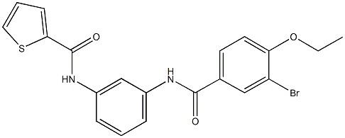 N-{3-[(3-bromo-4-ethoxybenzoyl)amino]phenyl}-2-thiophenecarboxamide Struktur