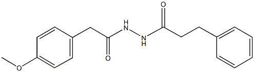 2-(4-methoxyphenyl)-N'-(3-phenylpropanoyl)acetohydrazide Struktur