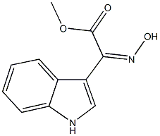 methyl (hydroxyimino)(1H-indol-3-yl)acetate Struktur