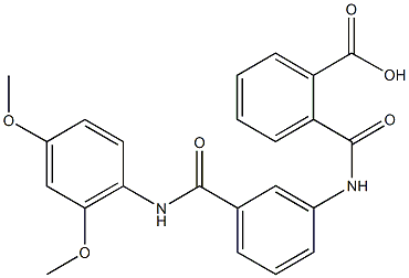 2-({3-[(2,4-dimethoxyanilino)carbonyl]anilino}carbonyl)benzoic acid Struktur