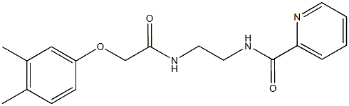 N-(2-{[2-(3,4-dimethylphenoxy)acetyl]amino}ethyl)-2-pyridinecarboxamide Struktur