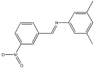 3,5-dimethyl-N-(3-nitrobenzylidene)aniline Struktur