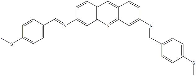 N-[4-(methylsulfanyl)benzylidene]-N-(6-{[4-(methylsulfanyl)benzylidene]amino}-3-acridinyl)amine Struktur