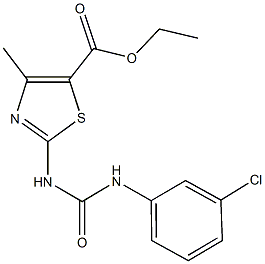 ethyl 2-{[(3-chloroanilino)carbonyl]amino}-4-methyl-1,3-thiazole-5-carboxylate Struktur