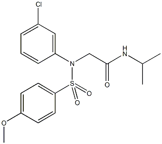 2-[3-chloro-4-methoxy(phenylsulfonyl)anilino]-N-isopropylacetamide Struktur