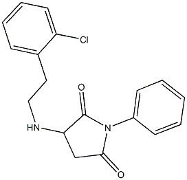 3-{[2-(2-chlorophenyl)ethyl]amino}-1-phenyl-2,5-pyrrolidinedione Struktur