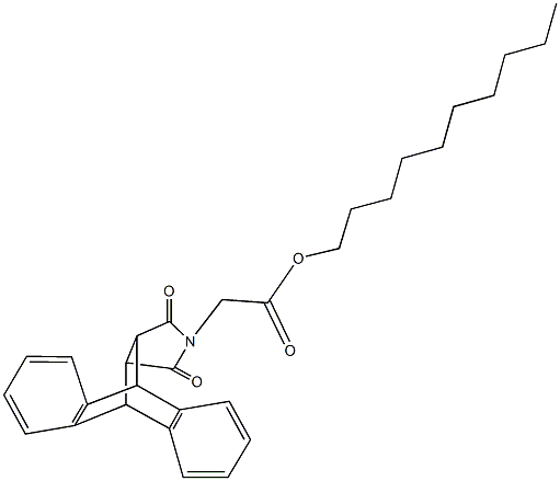 decyl (16,18-dioxo-17-azapentacyclo[6.6.5.0~2,7~.0~9,14~.0~15,19~]nonadeca-2,4,6,9,11,13-hexaen-17-yl)acetate Struktur