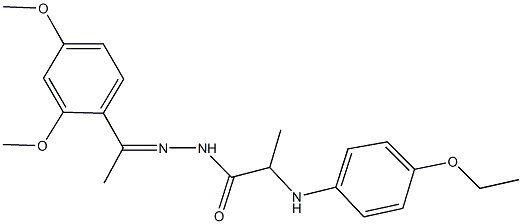 N'-[1-(2,4-dimethoxyphenyl)ethylidene]-2-(4-ethoxyanilino)propanohydrazide Struktur