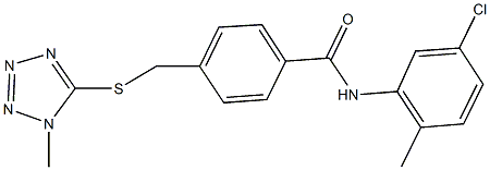 N-(5-chloro-2-methylphenyl)-4-{[(1-methyl-1H-tetraazol-5-yl)sulfanyl]methyl}benzamide Struktur