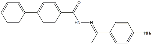 N'-[1-(4-aminophenyl)ethylidene][1,1'-biphenyl]-4-carbohydrazide Struktur