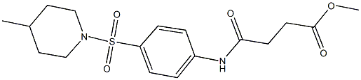 methyl 4-{4-[(4-methylpiperidin-1-yl)sulfonyl]anilino}-4-oxobutanoate Struktur