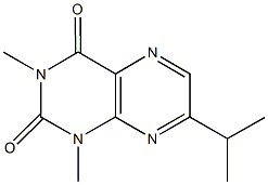 7-isopropyl-1,3-dimethyl-2,4(1H,3H)-pteridinedione Struktur