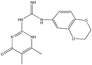 N-(2,3-dihydro-1,4-benzodioxin-6-yl)-N'-(5,6-dimethyl-4-oxo-1,4-dihydro-2-pyrimidinyl)guanidine Struktur