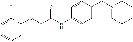 2-(2-chlorophenoxy)-N-[4-(1-piperidinylmethyl)phenyl]acetamide Struktur