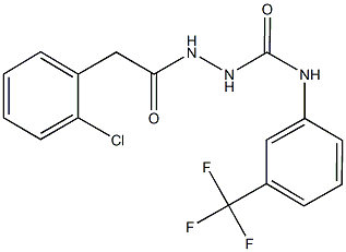 2-[(2-chlorophenyl)acetyl]-N-[3-(trifluoromethyl)phenyl]hydrazinecarboxamide Struktur