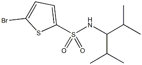 5-bromo-N-(1-isopropyl-2-methylpropyl)-2-thiophenesulfonamide Struktur