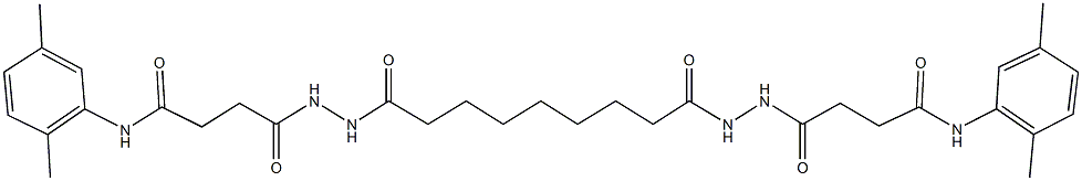 4-[2-(9-{2-[4-(2,5-dimethylanilino)-4-oxobutanoyl]hydrazino}-9-oxononanoyl)hydrazino]-N-(2,5-dimethylphenyl)-4-oxobutanamide Struktur