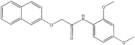 N-(2,4-dimethoxyphenyl)-2-(2-naphthyloxy)acetamide Struktur