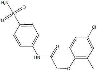 N-[4-(aminosulfonyl)phenyl]-2-(4-chloro-2-methylphenoxy)acetamide Struktur