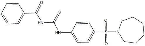 N-[4-(1-azepanylsulfonyl)phenyl]-N'-benzoylthiourea Struktur