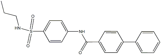 N-{4-[(propylamino)sulfonyl]phenyl}[1,1'-biphenyl]-4-carboxamide Struktur