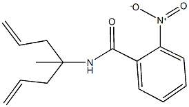 N-(1-allyl-1-methyl-3-butenyl)-2-nitrobenzamide Struktur