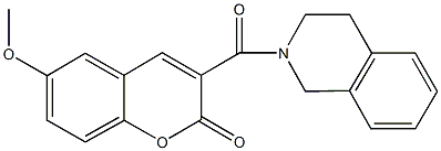 3-(3,4-dihydro-2(1H)-isoquinolinylcarbonyl)-6-methoxy-2H-chromen-2-one Struktur