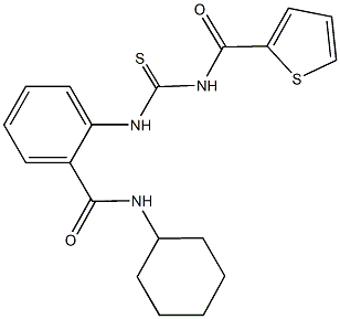 N-cyclohexyl-2-({[(2-thienylcarbonyl)amino]carbothioyl}amino)benzamide Struktur