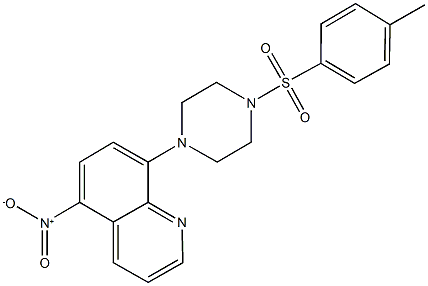 5-nitro-8-{4-[(4-methylphenyl)sulfonyl]-1-piperazinyl}quinoline Struktur