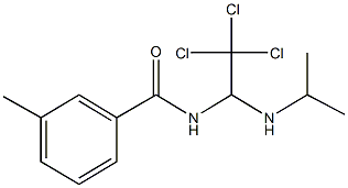 3-methyl-N-[2,2,2-trichloro-1-(isopropylamino)ethyl]benzamide Struktur